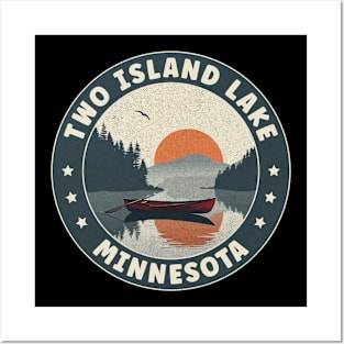 Two Island Lake Minnesota Sunset Posters and Art